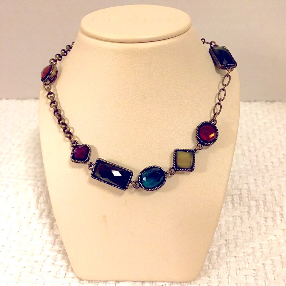 Vintage NR Rhinestone Chain Necklace ☝🏻🥳💃🏻